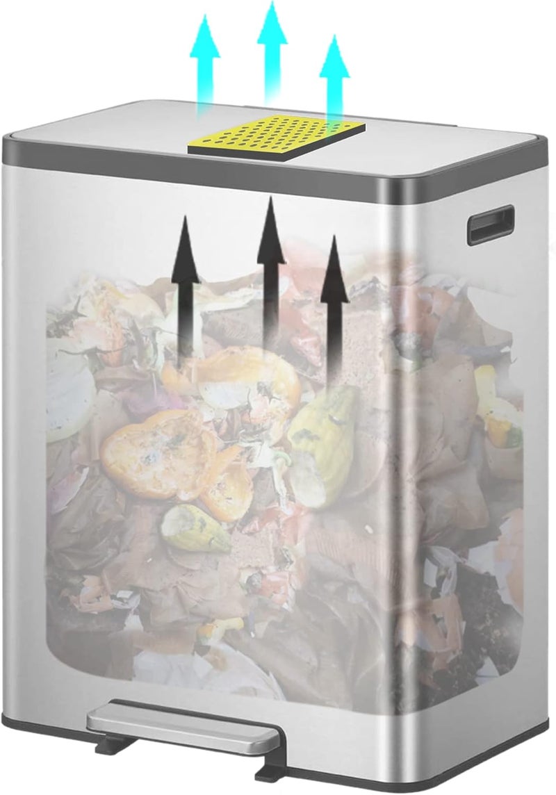 ShuRex 6 Pack Trash Can Odor Absorbing Filter Refills for EKO Garbage Cans, Activated Charcoal Deodorizer Compatible with EKO Step and Touchless Trash Cans with Built-in Filter Compartment - Image 5